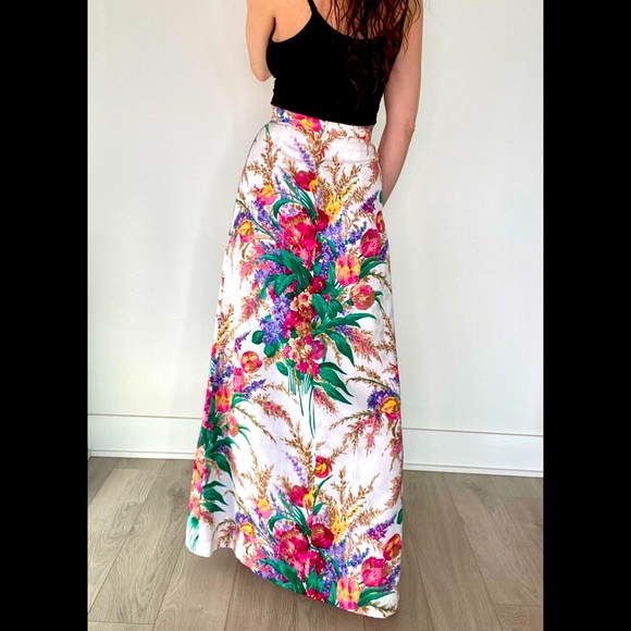 VINTAGE NEW condition Euro designer summer cocktail skirt. XS high waisted - Picture 7 of 10